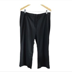 The Bay straight wide legs black trousers, 98% wool, size 16